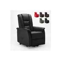 fauteuil de relaxation le roi du relax - fauteuil de relaxation avec système d'inclinaison en simili-cuir design joanna fix, couleur: noir