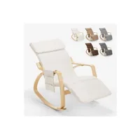 fauteuil de salon ahd amazing home design - fauteuil à bascule en bois design ergonomique nordique odense, couleur: blanc