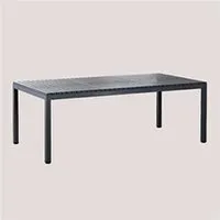 table de jardin sklum table de jardin rectangulaire en aluminium (210x100 cm) marti gris graphite