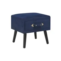 table de chevet vidaxl table de chevet bleu 40x35x40 cm velours