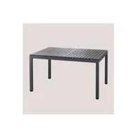 table de jardin sklum table de jardin rectangulaire en aluminium (140x100 cm) marti gris graphite