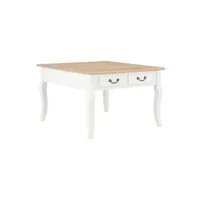 table de cuisine vidaxl table basse blanc 80 x 80 x 50 cm bois