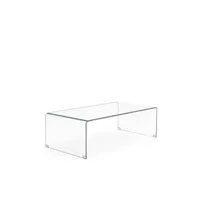 table d'appoint sklum table basse en verre crhis transparent 35,5 cm