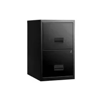 armoire de bureau pierre-henry - colonne de rangement basse en acier 2 tiroirs noir