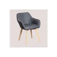 chaise sklum chaise avec accoudoirs ervi antracita 79 cm