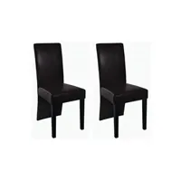 chaise helloshop26 2 chaises de cuisine salon salle à manger design noires