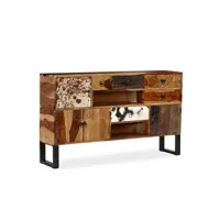 buffet helloshop26 buffet bahut armoire console meuble de rangement bois massif de sesham 140 cm