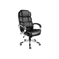 fauteuil de bureau helloshop26 fauteuil chaise siège de direction avec accoudoir noir