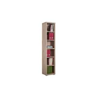 bibliothèque office24 - bibliothèque verticale en bois 6 pièces design moderne ely