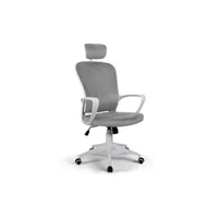 fauteuil de bureau franchi bürosessel - chaise de bureau ergonomique en tissu avec appui-tête design sepang moon