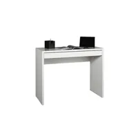 console office24 - bureau design rectangulaire avec tiroir blanc pour bureau et étude sidus