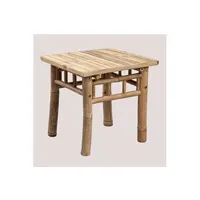 table de jardin sklum table d'appoint en bambou jamaik bambou 45,5 cm