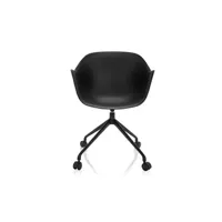 fauteuil de bureau hjh office chaise de bureau / chaise coque oslo plastique noir