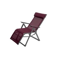 chaise longue - transat hesperide chaise longue decima hespéride bordeaux/graphite - bordeaux
