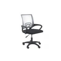 fauteuil de bureau hucoco carise - fauteuil de bureau ergonomique - hauteur ajustable - gris