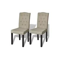 chaise helloshop26 2 chaises de cuisine salon salle à manger design beiges