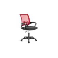 fauteuil de bureau hucoco carise - fauteuil de bureau ergonomique - hauteur ajustable - rouge