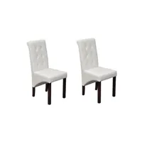 chaise helloshop26 2 chaises de cuisine salon salle à manger design blanches