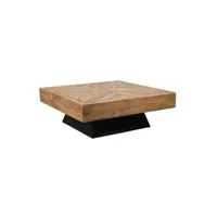 table basse aubry gaspard - table basse carrée en pin recyclé