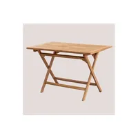 table de jardin sklum table de jardin pliante en bois de teck (120x70 cm) pira bois de teck