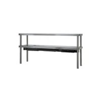 table de cuisine materiel ch pro table chauffante 2 niveaux - hauteur 700 mm - l 800 à 1800 mm - 800 mm