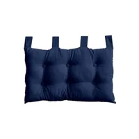 tête de lit enjoy home - tête de lit coussin panama à suspendre - 70 x 45 cm - bleu marine - panama
