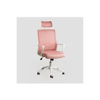 fauteuil de bureau sklum chaise de bureau avec roulettes et accoudoirs teill colors rose quartz 119 - 126,5 cm