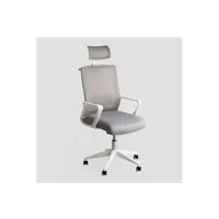 fauteuil de bureau sklum chaise de bureau avec roulettes et accoudoirs teill colors gris clair 119 - 126,5 cm