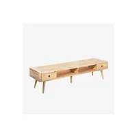 meubles tv sklum meuble tv en bois arlan bois naturel 36 cm