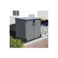 table de jardin duramax armoire de rangement ou cache poubelle pour 2 poubelles storeaway - 850 l - gris
