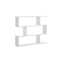 etagère sur pied vente-unique etagère basse tomini - 3 cases - coloris : blanc