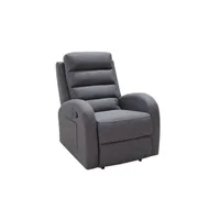 fauteuil de relaxation vente-unique fauteuil relax en tissu giorgia - gris