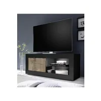 meubles tv home mania homemania support de télévision basic - noir, bois - 160 x 43 x 86 cm