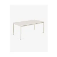 table de jardin pegane table de jardin extensible coloris blanc mat en aluminium - longueur 180 / 240 x profondeur 100 x hauteur 75 cm - marque