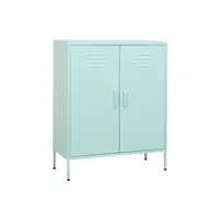 armoire de bureau vidaxl armoire de rangement vert menthe 80x35x101,5 cm acier
