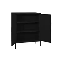 armoire de bureau vidaxl armoire de rangement noir 80x35x101,5 cm acier