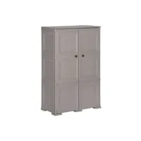 armoire de bureau vidaxl armoire en plastique 79x43x125 cm design de bois gris