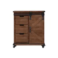 armoire de bureau vidaxl armoire de rangement bois de sapin massif 64x33,5x75 cm marron