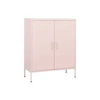 armoire de bureau vidaxl armoire de rangement rose 80x35x101,5 cm acier