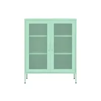armoire de bureau vidaxl armoire de rangement vert menthe 80x35x101,5 cm acier