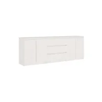 armoire de bureau vidaxl armoire d'appoint blanc 180x36x65 cm bois de pin massif