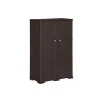 armoire de bureau vidaxl armoire en plastique 79x43x125 cm design de bois marron