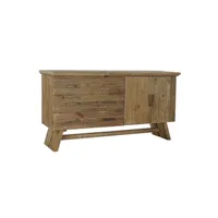 meubles tv pegane buffet meuble de rangement en bois recyclé coloris marron - longueur 180 x hauteur 90 x profondeur 45 cm - -