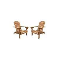 fauteuil de jardin sweeek lot de 2 fauteuils de jardin en bois - adirondack salamanca- eucalyptus chaises de terrasse rétro sièges de plage
