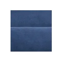 canapé droit pegane canape 3 places en contre-plaque et polyurethane coloris bleu encre - longueur 207 x profondeur 86 x hauteur 87,5 cm --