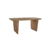 table à manger pegane table à manger / table repas rectangulaire en bois recycle coloris naturel - longueur 180 x hauteur 77 x profondeur 90 cm --