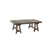 table basse pegane table basse en bois d'orme coloris marron - longueur 110 x profondeur 70 x hauteur 40 cm --