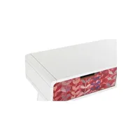 console pegane console table console en bois à caoutchouc et mdf coloris blanc / naturel - longueur 80 x profondeur 30 x hauteur 74 cm --