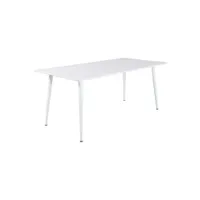 table à manger venture home - table de repas en mdf polar 180 x 90 cm blanc