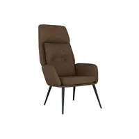 fauteuil de relaxation vidaxl chaise de relaxation marron similicuir daim
